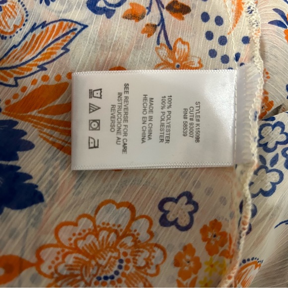 KUT from the Kloth Paisley Chiffon High Low Blouse - Picture 9 of 9